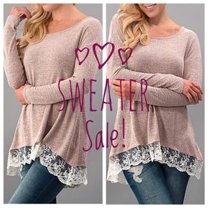 Dusty Pink Top with Lace